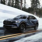 The 2026 Mazda CX-30 on an icy road